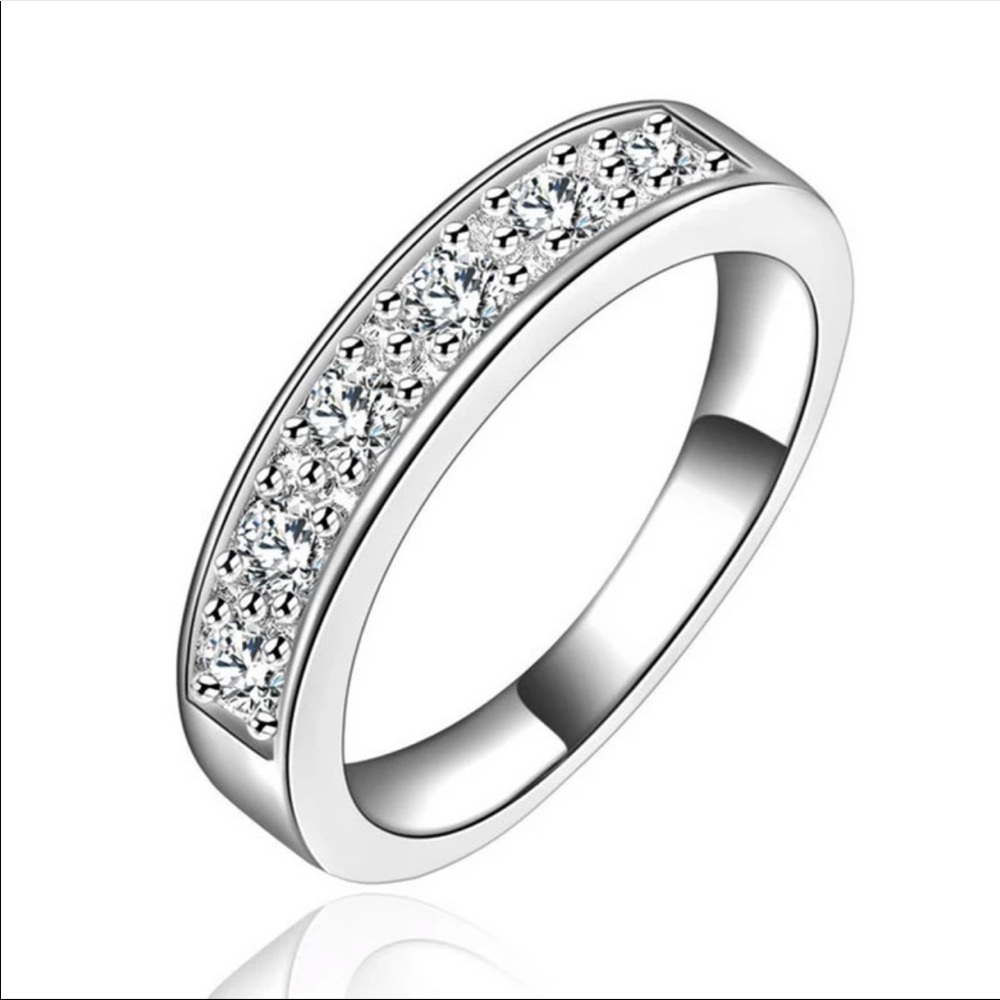 New 925 Sterling Silver Diamond Engagement Ring